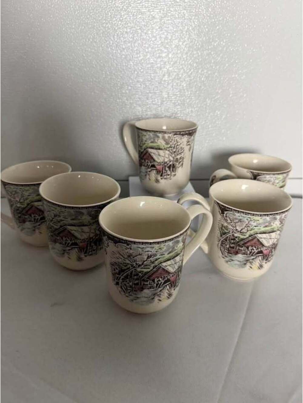 Set of 6 Johnson Brothers Friendly Village Mugs